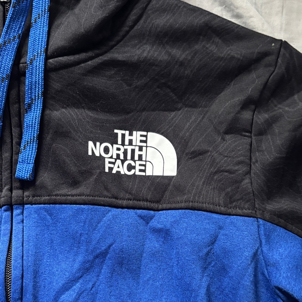 The North Face Black and Blue Zip-Up Hoodie - Picture 3 of 5